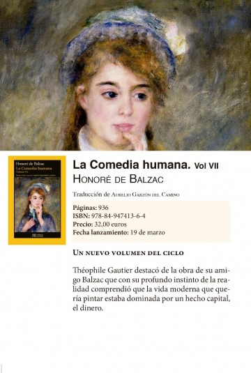 Prepublicacion La Comedia humana, Volumen VII